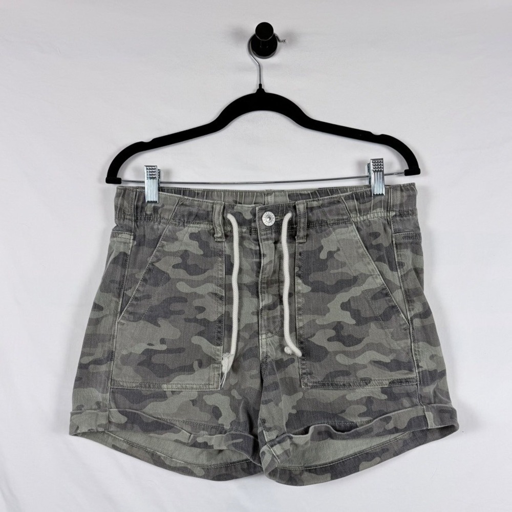 American Eagle Utility Shorts Size 2 Camo Green Stretch Gorpcore Urban Y2K Army